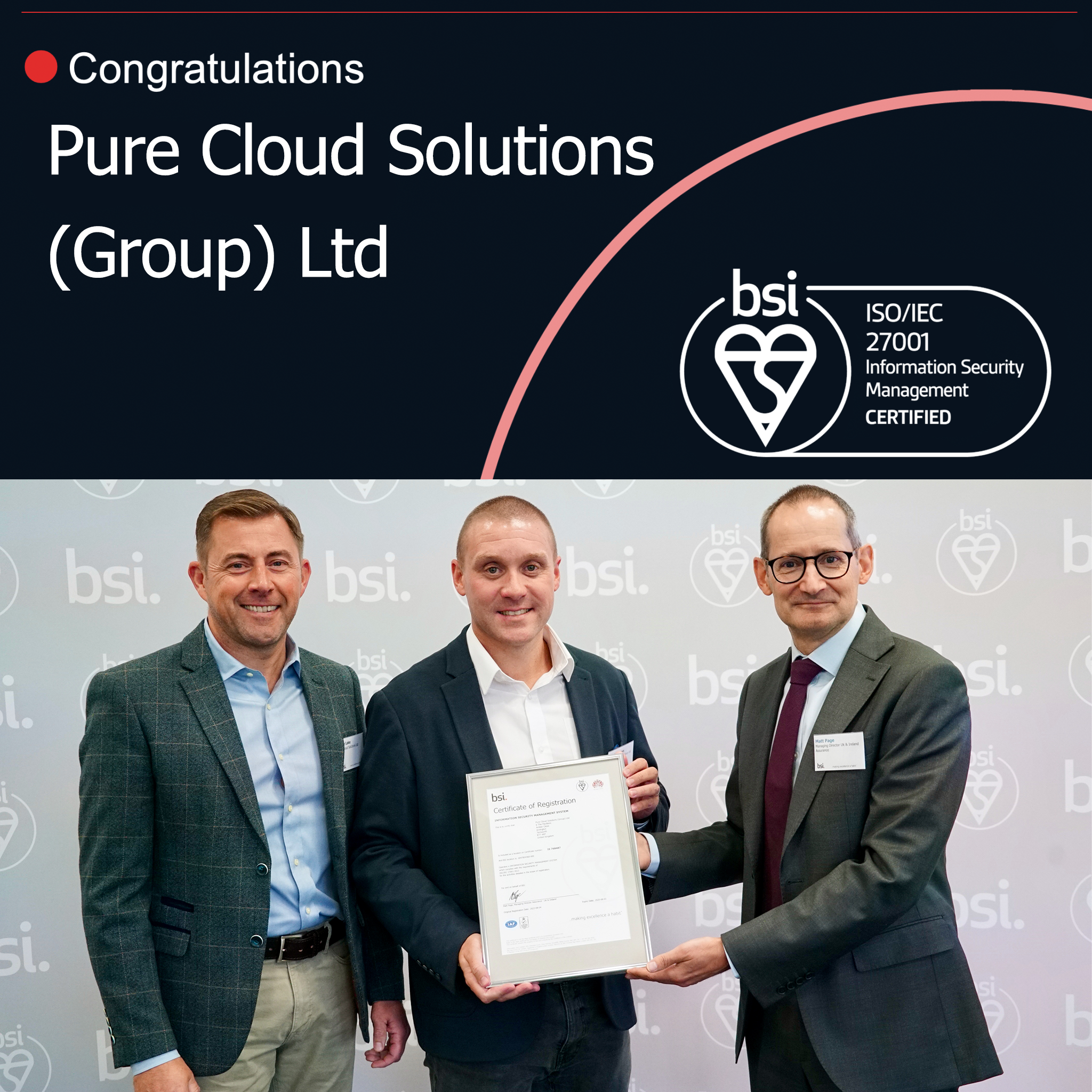 BSI cert presentation BCI Certificate