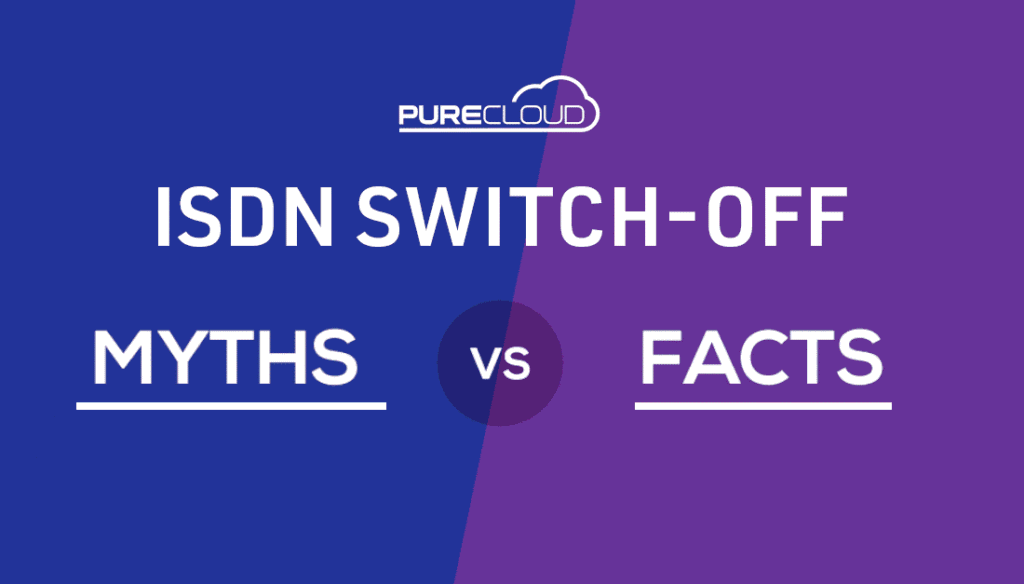 Graphic image reading " ISDN switch-off, mythis vs facts"
