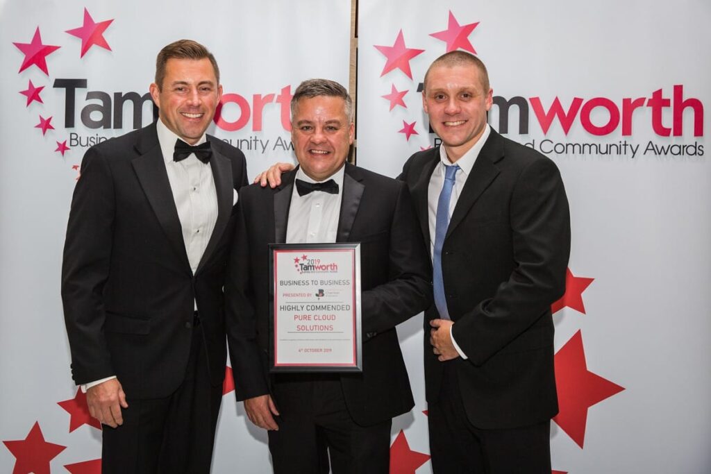 Nick Matthews at the Tamworth Business Awards in 2019, receiving the Highly Commended award