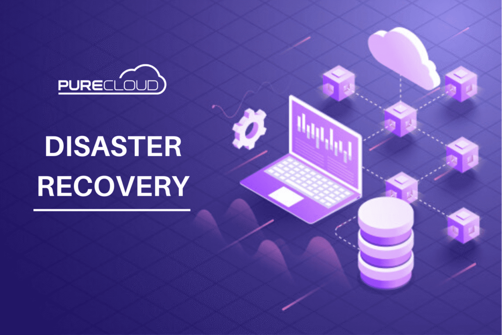 Abstract image with icons representing disaster recovery