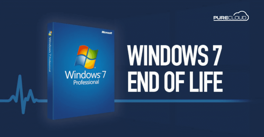 Header image showing Windows 7 Professional branding with an ‘End of Life’ message